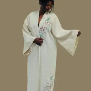Manteau oversize en Soga brodé